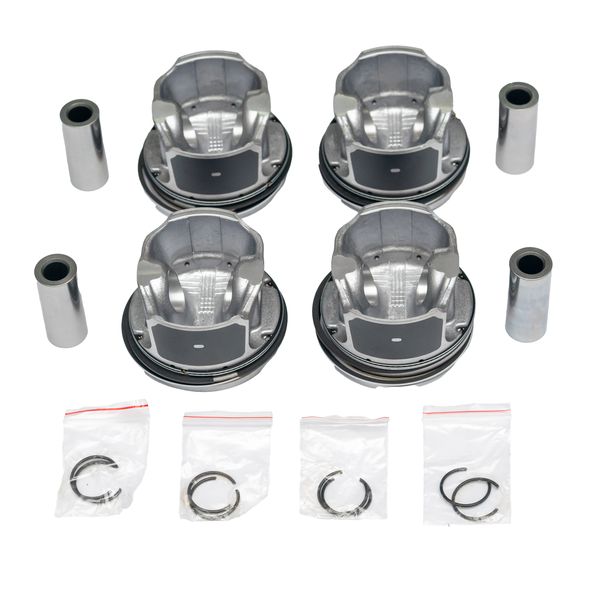 A2820300700 4X Pistons &amp; Rings Set Compatible with Mercedes-Benz