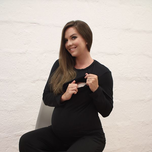 Hannah Grace Maternity Black Long Sleeve Top image
