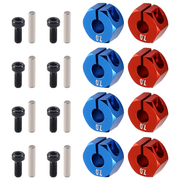 Aluminum 7Mm Thickness Wheel Hex 12Mm Drive Hub With Pins Screws