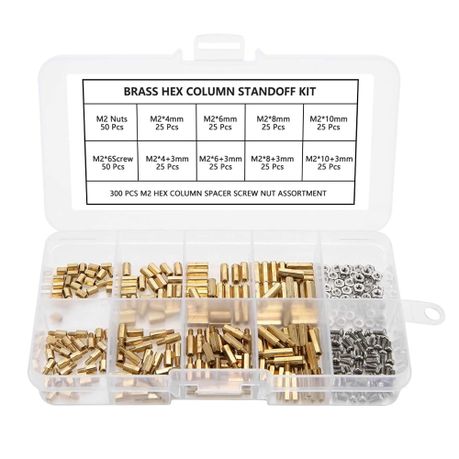 Tool M2 Brass Standoff Spacer Screw Assortment Set of 300, Shop Today. Get  it Tomorrow!