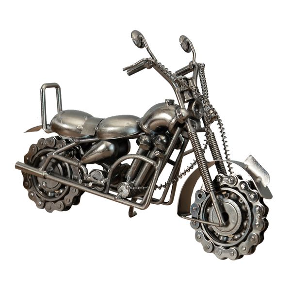 Classic Style Metal Silver Colour Table Decoration Motorbike D308-2