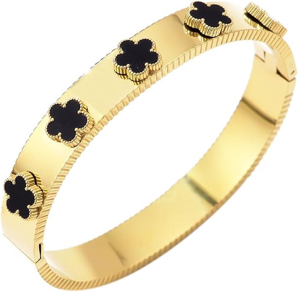 Four Leaf FLOWER Bracelet Gold bangles for women