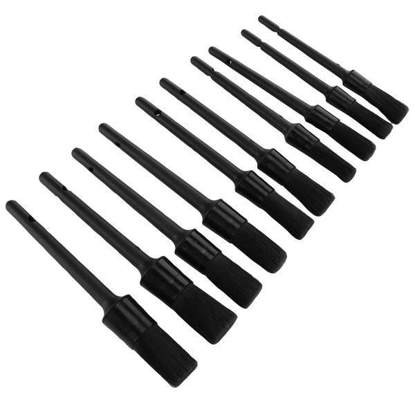 Automotive Detailing Brushes 10Piece Kit for Interior, Exterior, Wheels