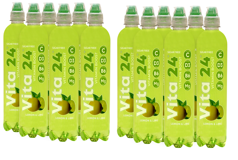 Vita24 Vitamin Boost Lemon &amp; Lime drink 500ml x 12 Pack
