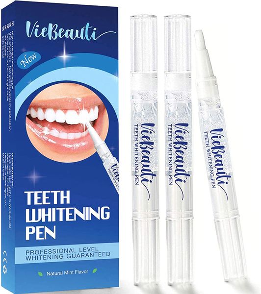 VieBeauti Teeth Whitening Pen, 3 Pieces, Beautiful White Smile, Mint Flavor