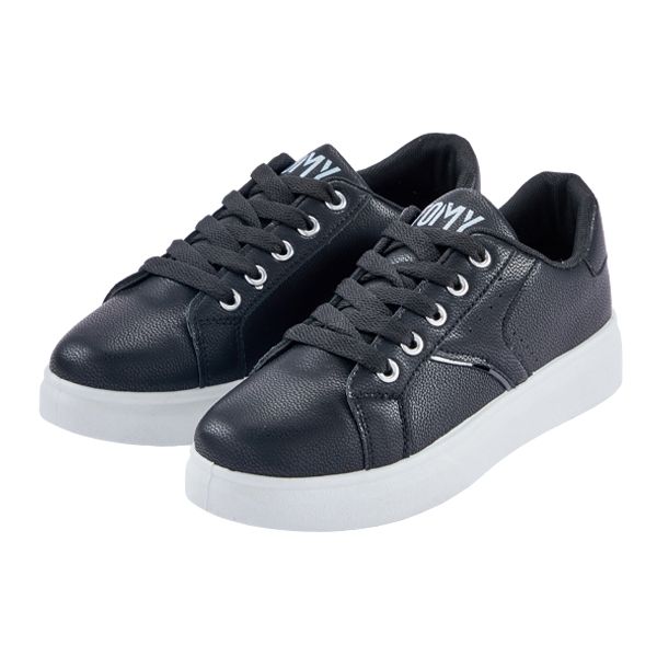 Tomy Ladies Black Platform Lace up Sneaker
