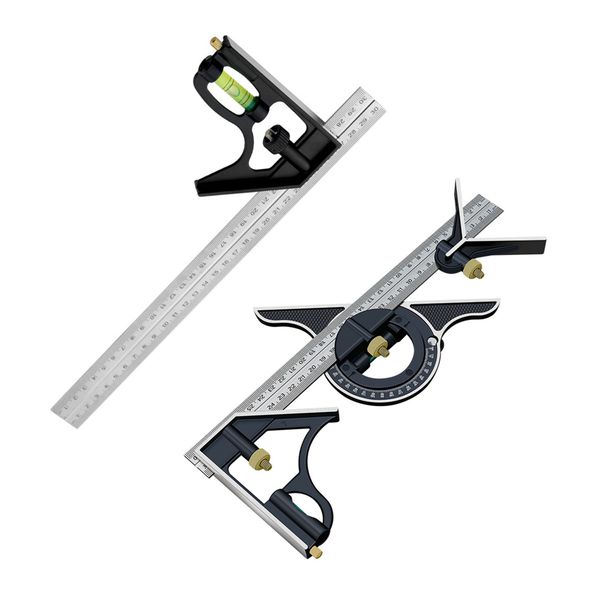 Carpentry Square T Square Ruler Handle Combination Square Built-in Level