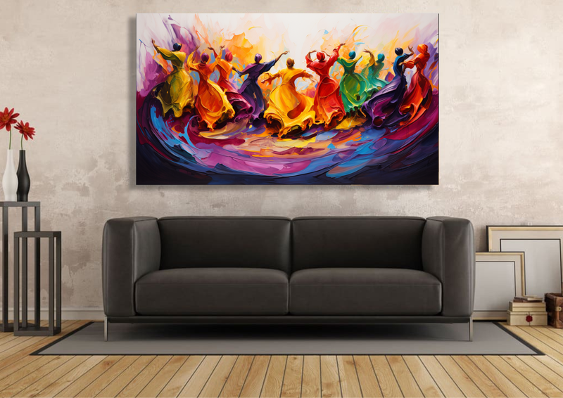 Canvas Wall Art - Joyful Melodies Abstract - HC1158
