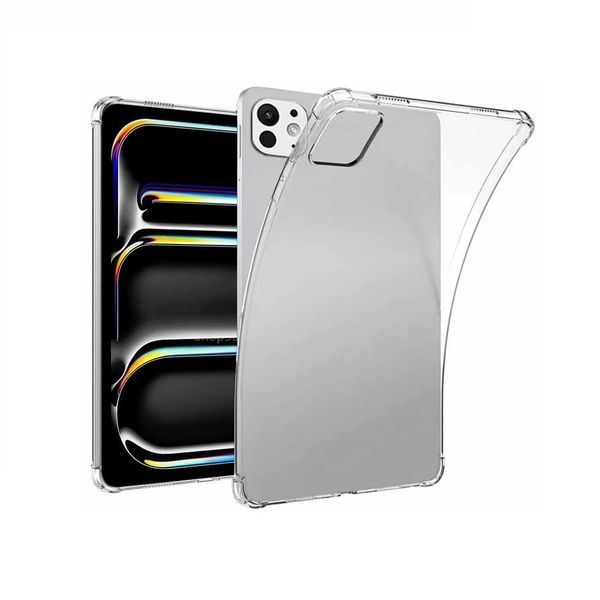 Tablet Case for iPad Pro 13 inch 2024, Soft TPU Clear Shockproof Cover