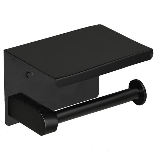 Toilet Paper Roll Holder with Shelf Wall Mounted Toilet Paper Organiser