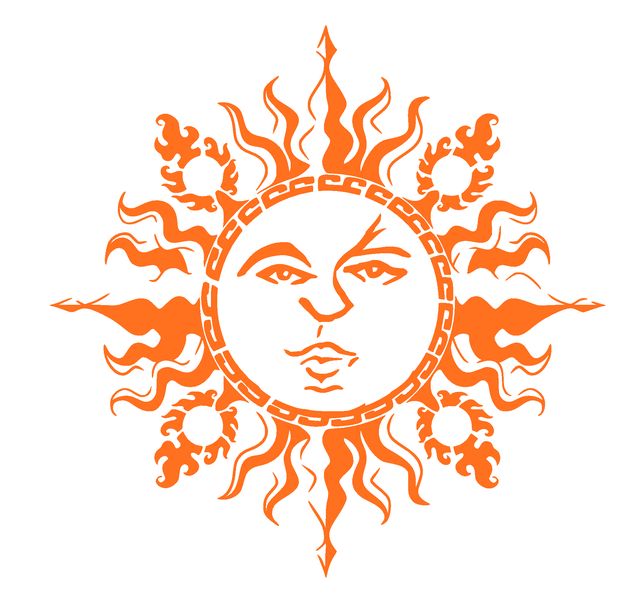 Beautiful Sun Face Stencil (40cm)