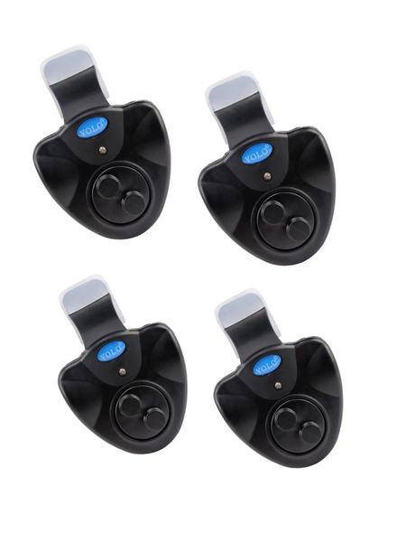 4 Piece Electronic Fish Bite Alarm with Siren &amp; LED Light
