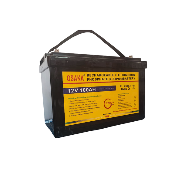 Osaka 12v 100ah Rechargeable Lithium Ion Battery - LifePO4