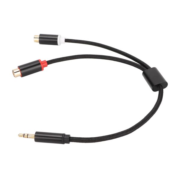 3.5mm Male to 2 RCA Female Cable 2 Way Transmission Stereo Sound Cable