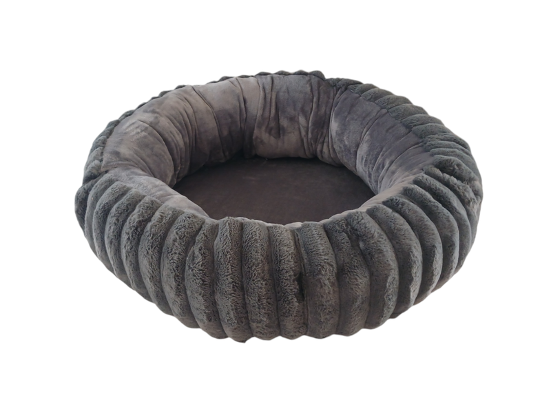 Extra Large Dog Donut Bed - Wolf Grey - XL137 - Machine Washable