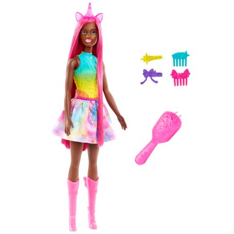 Barbie Unicorn and Mermaid Dolls with Long Fantasy Hair Unicorn Magenta Hair Daily Sale Shop