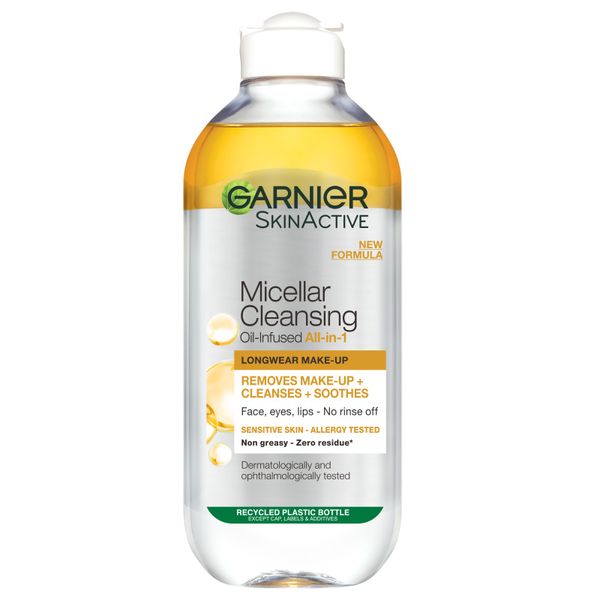 Garnier Micellar Cleansing Water &amp; Makeup Remover Oil Infuse Dry Skin 400ml
