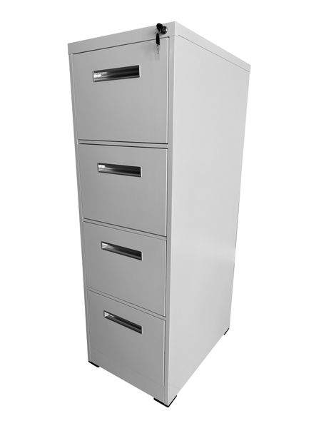 4-Drawer Steel Filing Cabinet - White