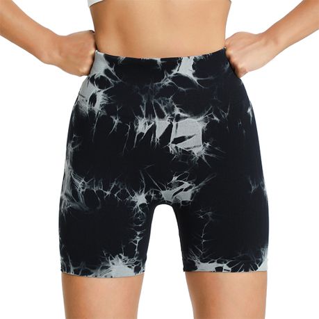 Women Tight Shorts Seamless Tie Dye Sport Shorts Leggings Butt Lifting Yoga Image