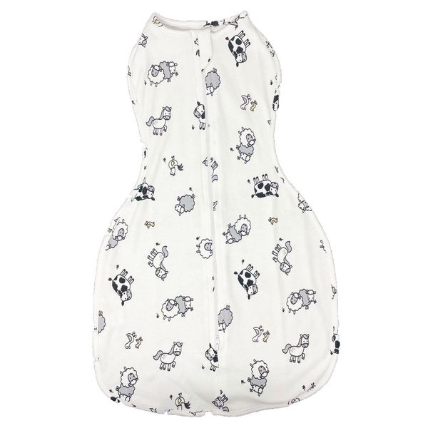 little acorn: Zipme Swaddle - Farm Animals