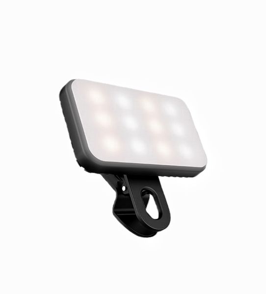 Clip-on phone Selfie Light With Soft Diffuser, Mini Portable, 3 Color Modes