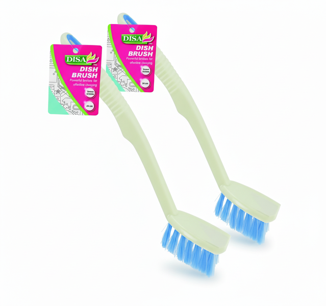 Disa 24cm Dish Brush with Hook Handle for Easy Kitchen Cleaning - 2 Pack