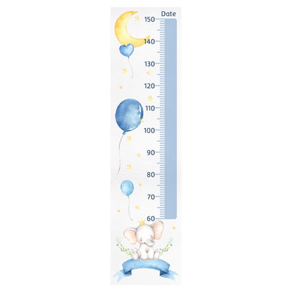 Nursery Wall Art - Vinyl Height Chart - Baby Elephant Theme