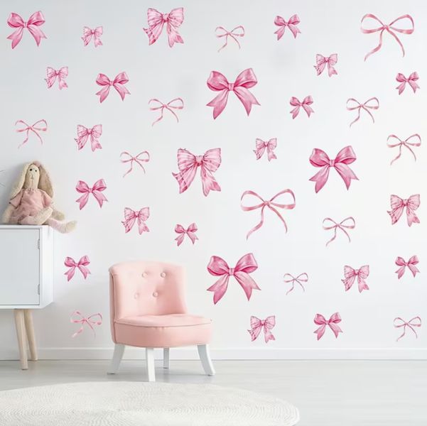 Sprinkle of Bows - Adorable Pink Wall Decals for a Magical Makeover