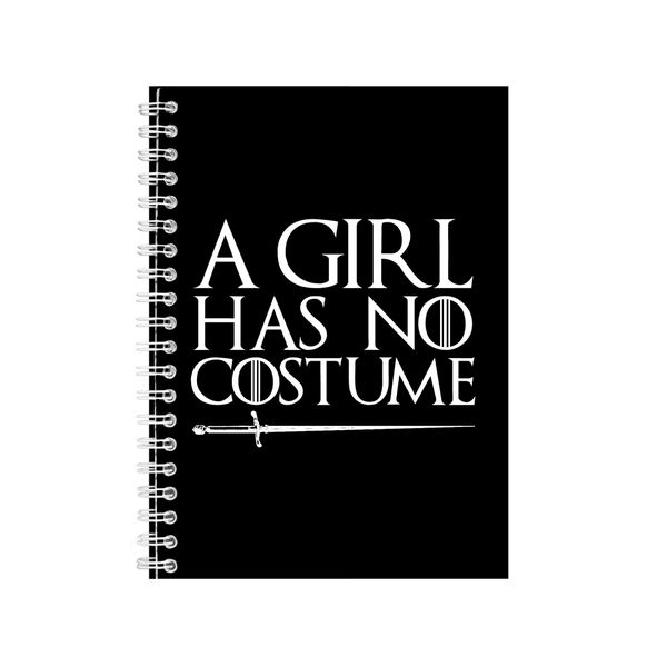 Girl Costume Wire Bound Notebook Gift Idea Writing Books A4 Notepad