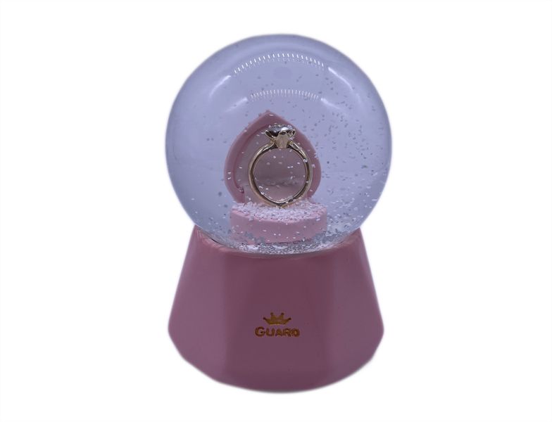 Snow Globe with LED RGB Lighting And Melody Tunes - Pink
