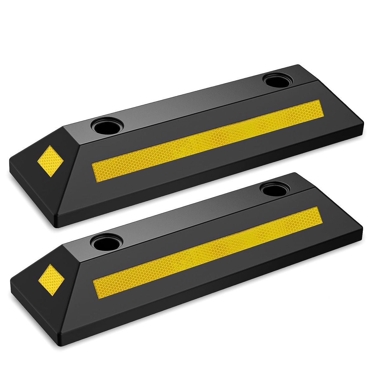 2 Pieces Heavy Duty Rubber Parking Curb Car Block Car Garage Wheel ...