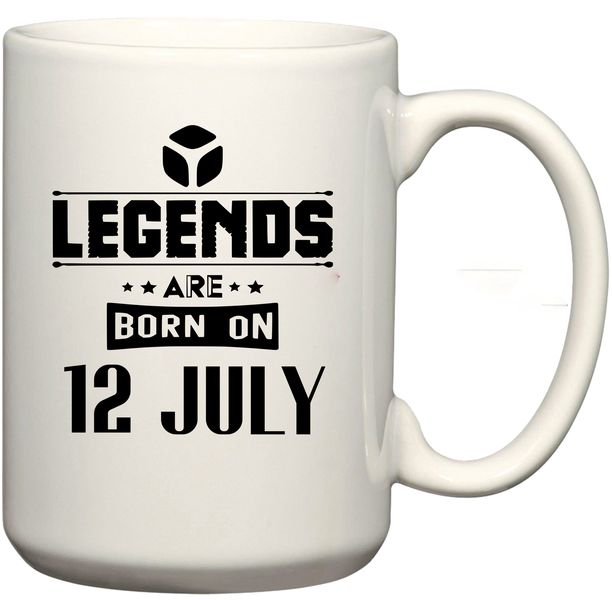 Legends Are Born on 12 July Birthday Coffee Mug