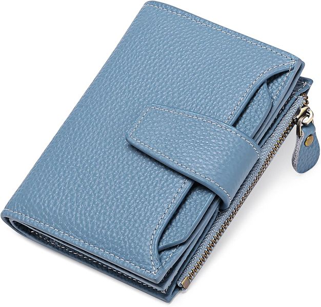 Small Wallet for Women Genuine Leather Bifold Compact