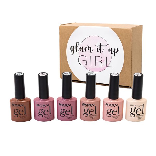 Glam It Up Girl - UV LED GEL Nail Polish - Shades of Nude 6BB