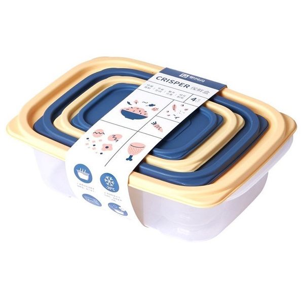 4 Piece Set Food Grade Plastic Crisper