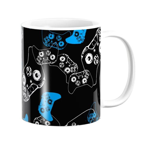Pappa Joe Mug - Game Controller Blue &amp; White