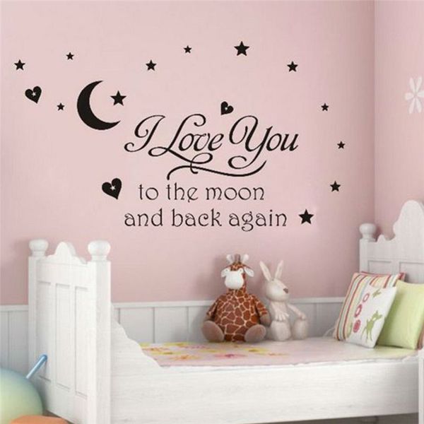 Imaging Architects I Love You to the Moon and Back again Quote Wall Decal