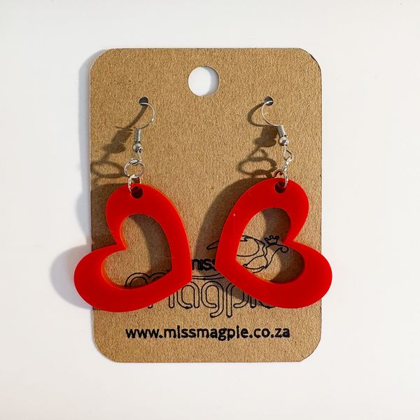 Miss Magpie Passion Heart Earrings