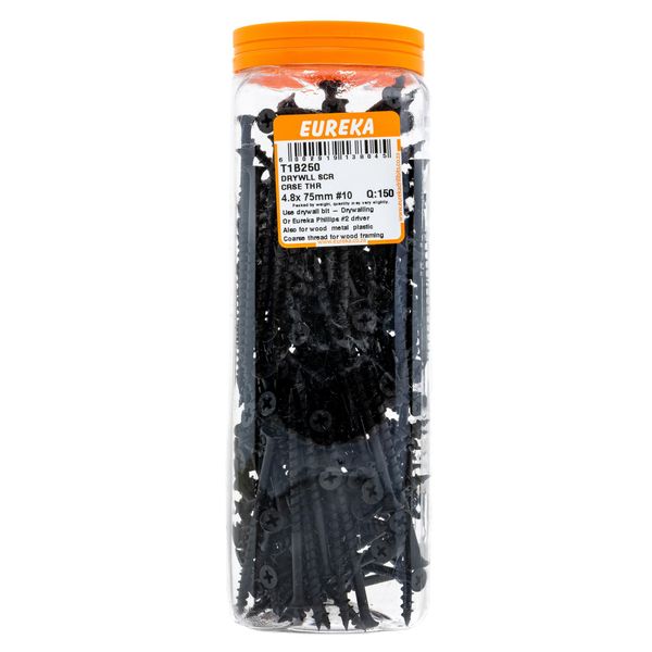 EUREKA Drywall Screw Coarse Thread 4.8 x 75mm #10 Q:150 T1B250