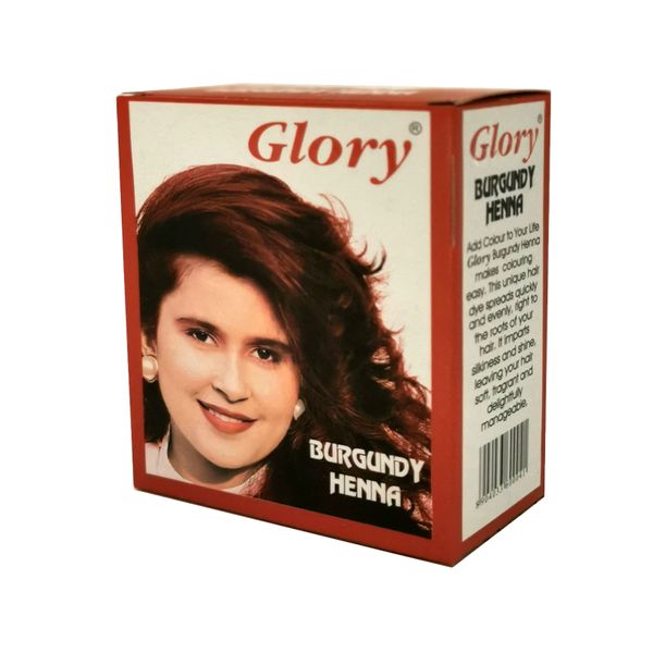 Glory Henna Natural Hair dye - Ammonia Free - Burgundy - 1 Box