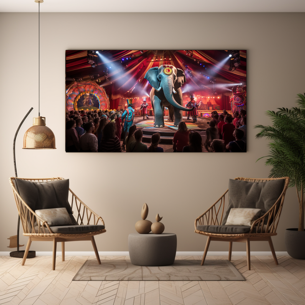 Canvas Wall Art - Elephant Circus - BK0078