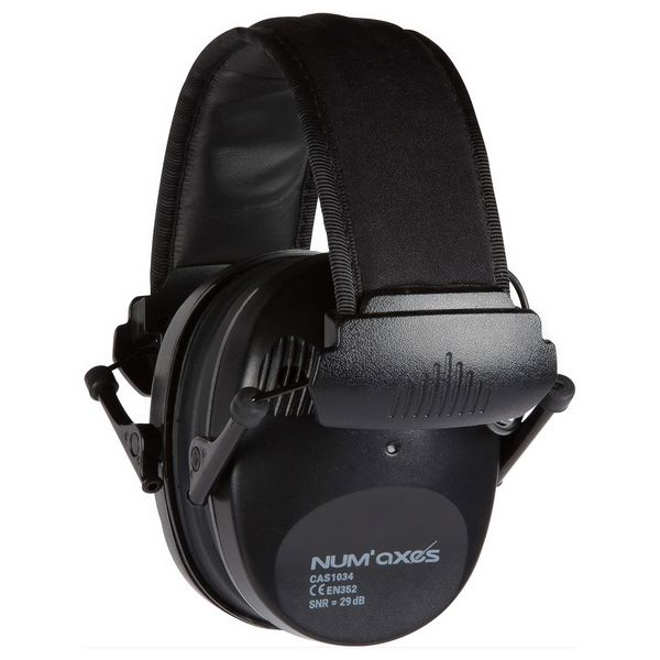 Num'axes CAS1034 Acoustic Electronic Black Earmuffs- NGCASELE003