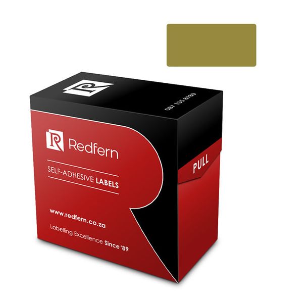 Redfern 19mm x 25mm Color Code Labels - Gold 5's
