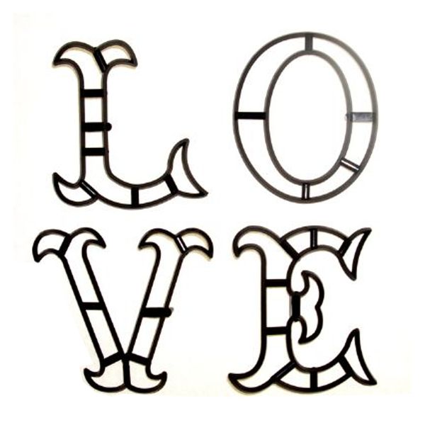 Patchwork Cutters LOVE Lettering Letters Sugarcraft Cake Icing Decorating