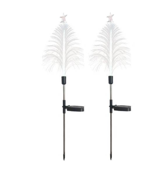 2 x Solar Christmas Pathway Lights Waterproof Yard Patio Lawn Stake Lights
