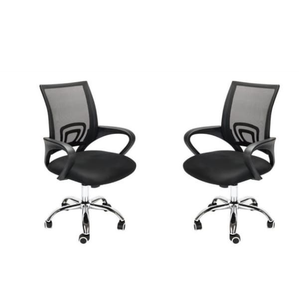 Home office chair with armrests and swivel function Set of 2 Shop