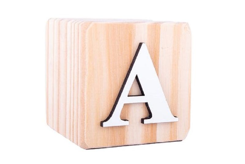 Wooden Alphabet Blocks - A