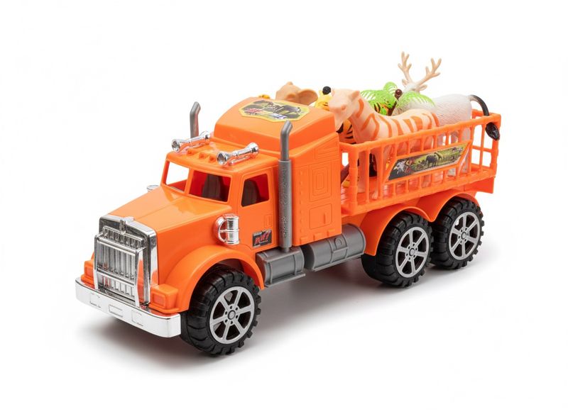 Truck with Trailer and Animals/Dinosaurs - Kids' Play Set