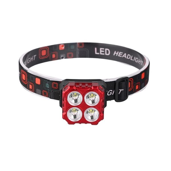 4 LED Red Bright, Hands-Free Lighting Headlamp