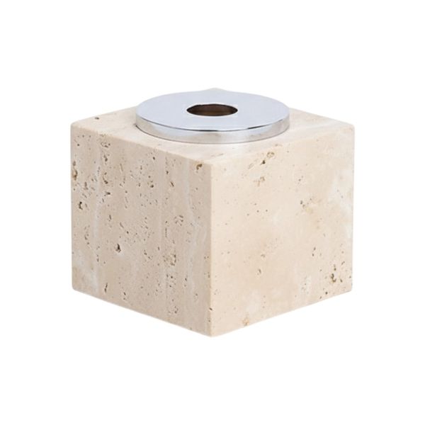 Modern Marble Textured Square Diffuser Holder - Beige/Silver